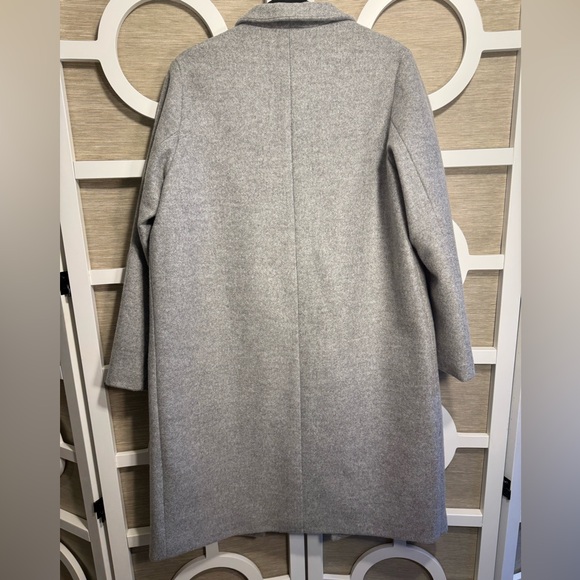 OLD NAVY, “Long Wool Relax Car Coat” WM’S SZ-L Wool, “Grey” - Picture 4 of 14